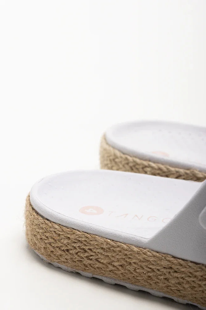 Double Buckle Sandals White (3)