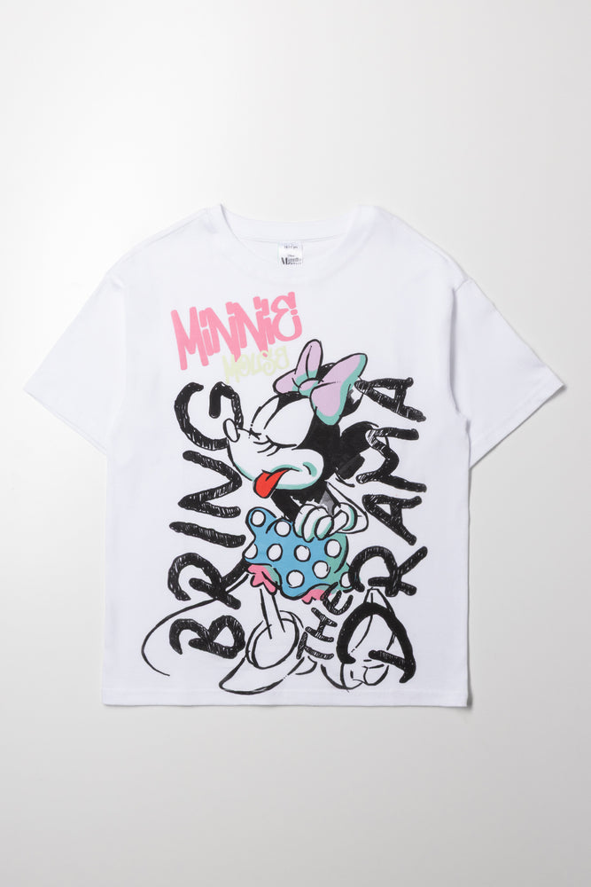 Minnie Mouse Oversized Short Sleeve T-Shirt White