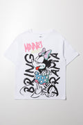 Minnie Mouse Oversized Short Sleeve T-Shirt White