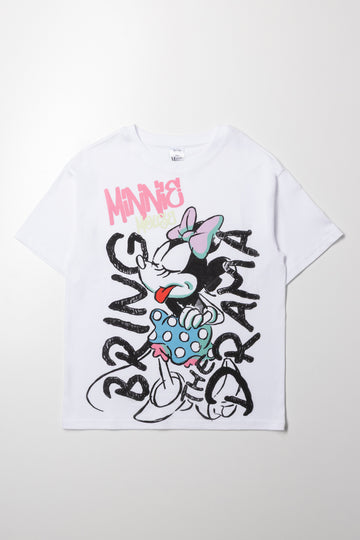 Minnie Mouse Oversized Short Sleeve T-Shirt White