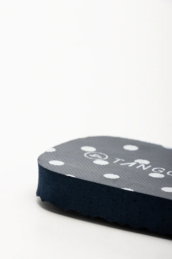 Polka Dot Flip Flops Navy (3)