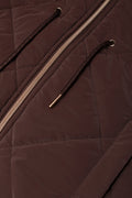 Hooded Puffer Jacket Brown (2)