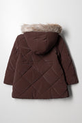 Hooded Puffer Jacket Brown (3)