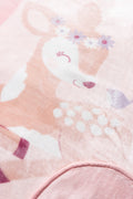 Deer Mink Blanket Pink (1)