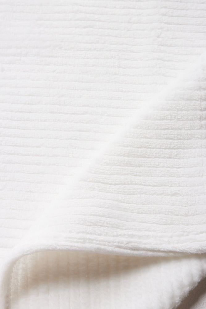 Rib Waffle Blanket White