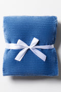 Rib Waffle Blanket Blue