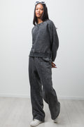 Wide Leg Trackpants Dark Grey (2)