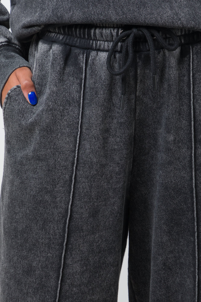 Wide Leg Trackpants Dark Grey (4)
