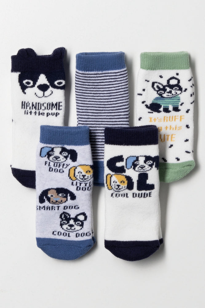 5 Pack Socks Blue