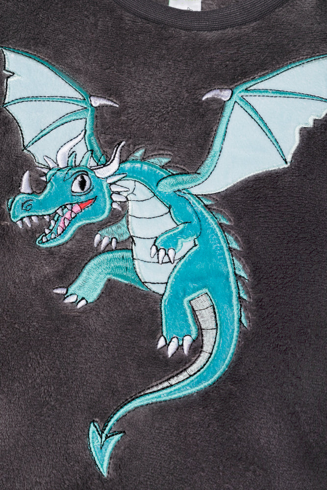 Dragon Long Sleeve Pyjamas Dark Grey (1)