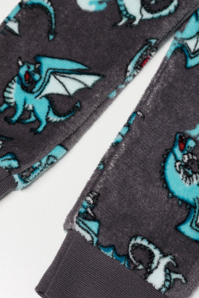 Dragon Long Sleeve Pyjamas Dark Grey (2)