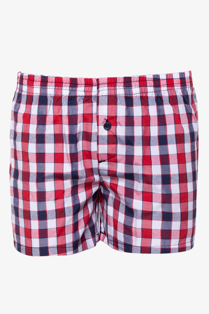 3 Pack Woven Boxer Red