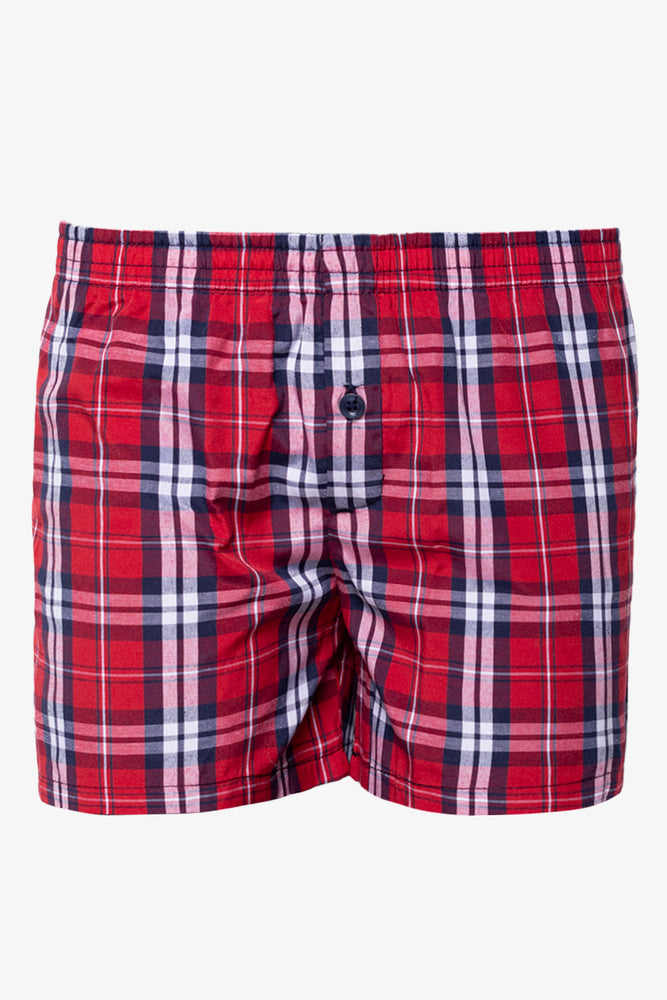 3 Pack Woven Boxer Red (3)