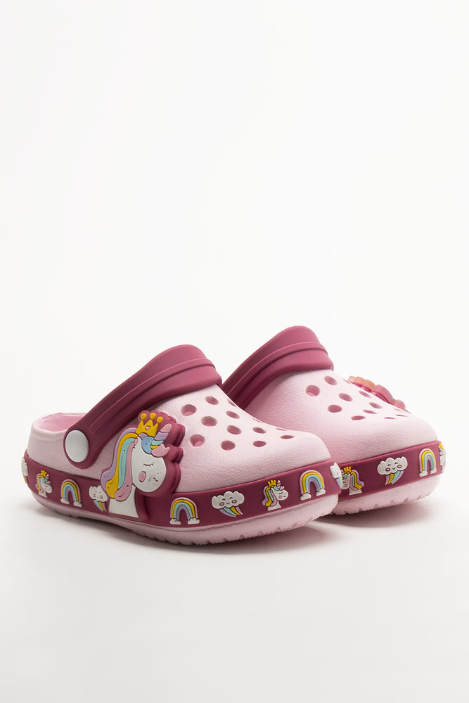 Unicorn Light Up Clog Pink