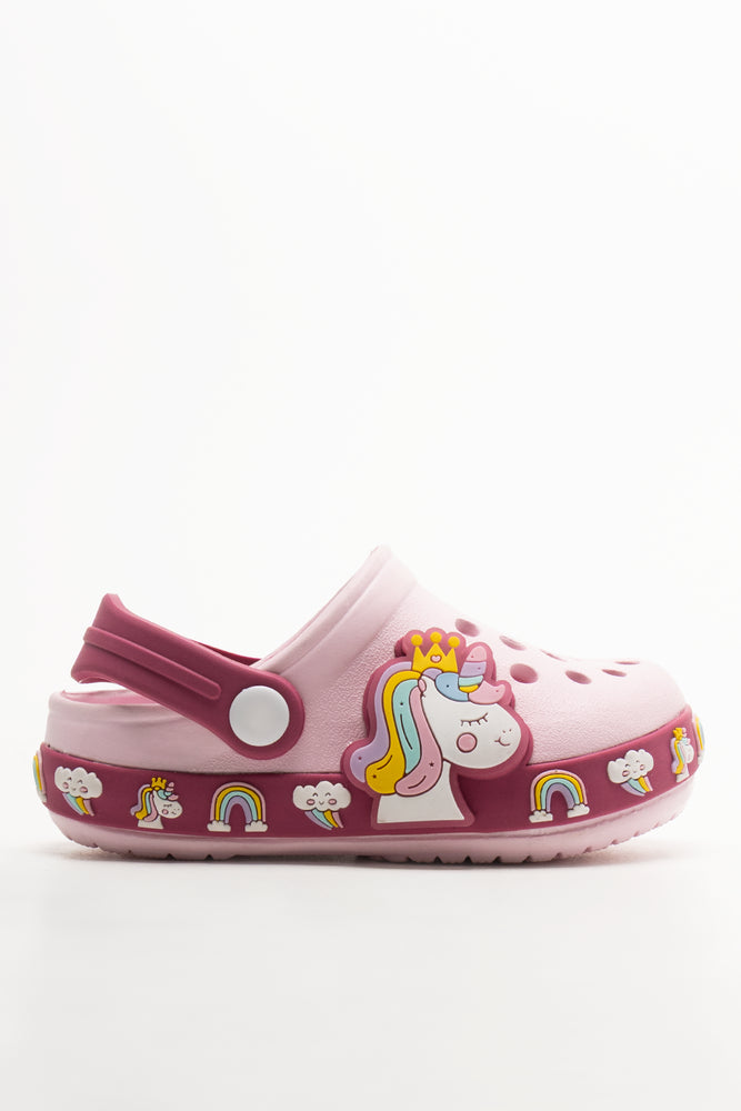 Unicorn Light Up Clog Pink