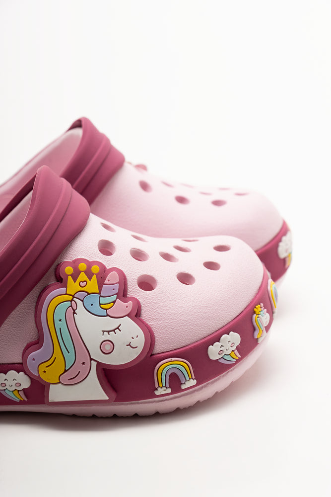 Unicorn Light Up Clog Pink (2)