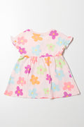Frill Sleeve Knit Dress Light Pink (2)