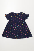 Frill Sleeve Knit Dress Navy (2)