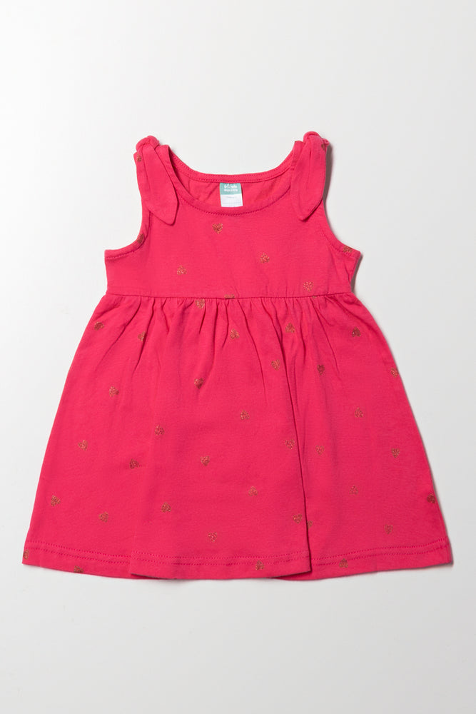 Big Bows Baby Doll Dress Cerise