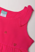Big Bows Baby Doll Dress Cerise (1)