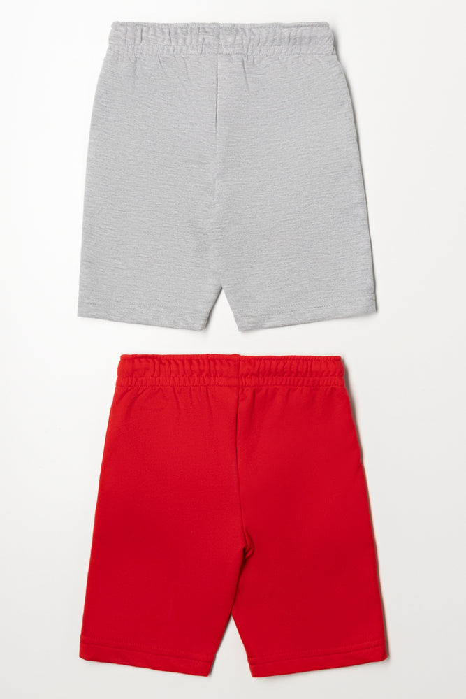 2 Pack Paw Patrol Shorts Red And Grey (3)