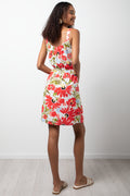Floral Print Dress Red (2)