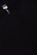 Short Sleeve Textured Golfer Black (1)