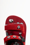 Mickey Mouse Double Velcro Strap Sandals Red (4)