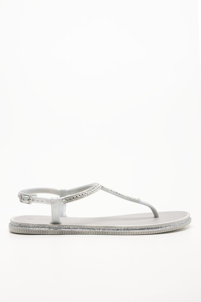 Jelly Thong Sandals Light Grey