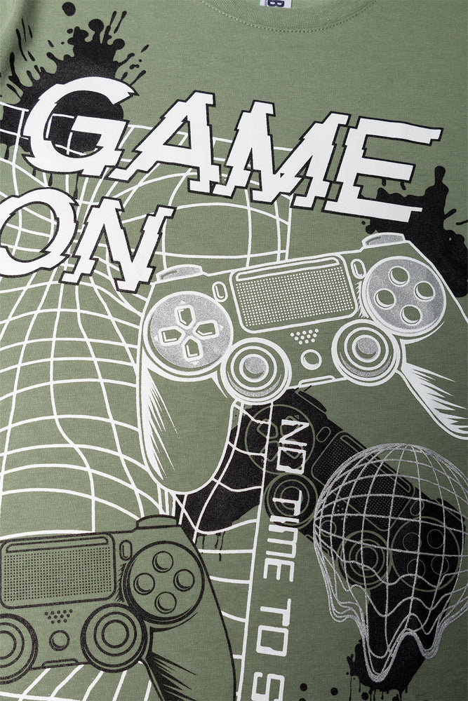 Gamer Short Sleeve Pyjamas Green (1)