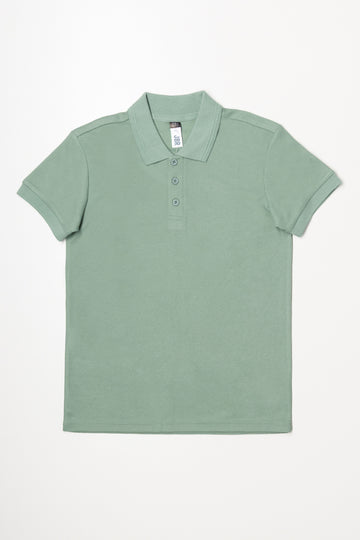 Plain Golfer With Textured Collar Fatique