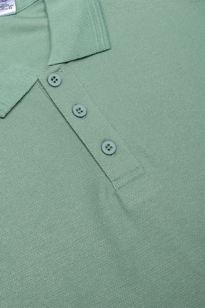 Plain Golfer With Textured Collar Fatique