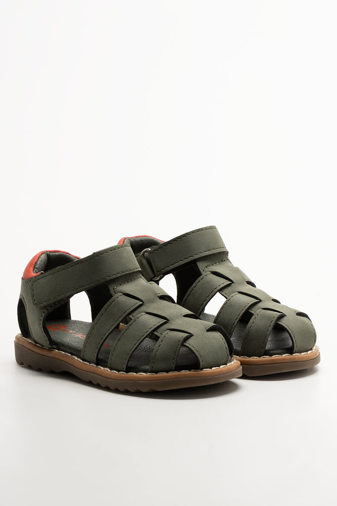 Caged Sandals Green