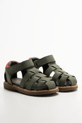 Caged Sandals Green
