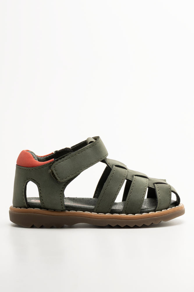 Caged Sandals Green