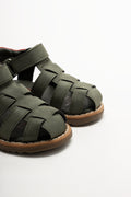 Caged Sandals Green (2)