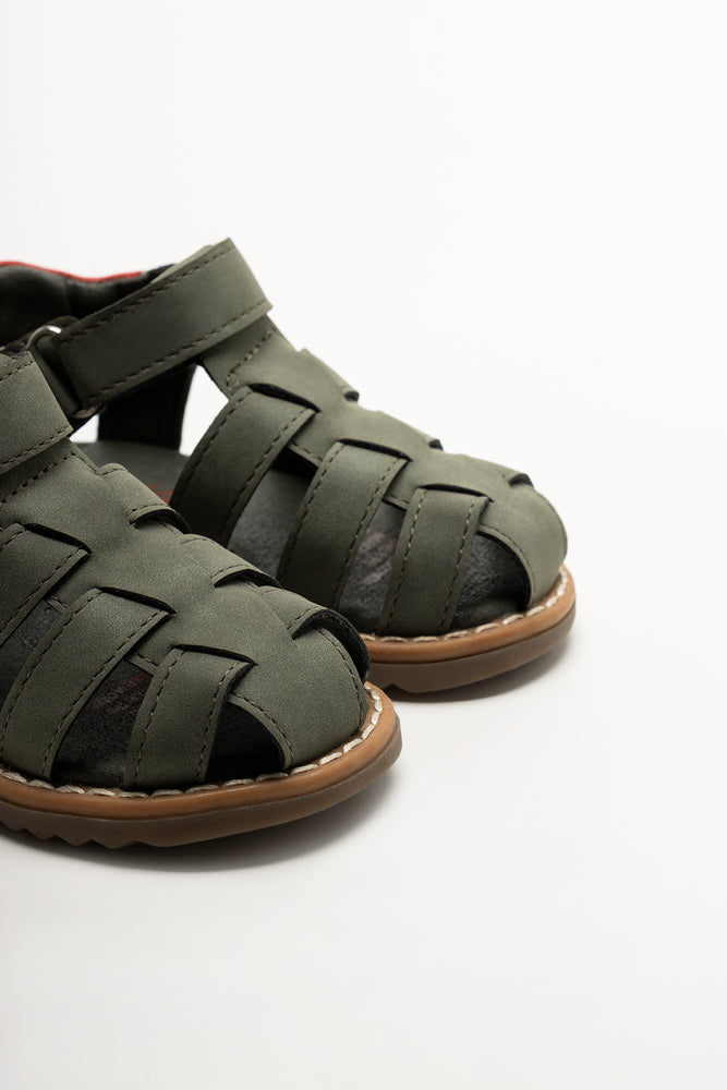 Caged Sandals Green (2)