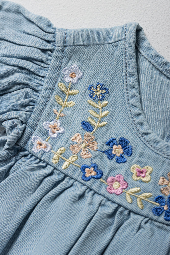 A-Line Denim Dress Blue (1)