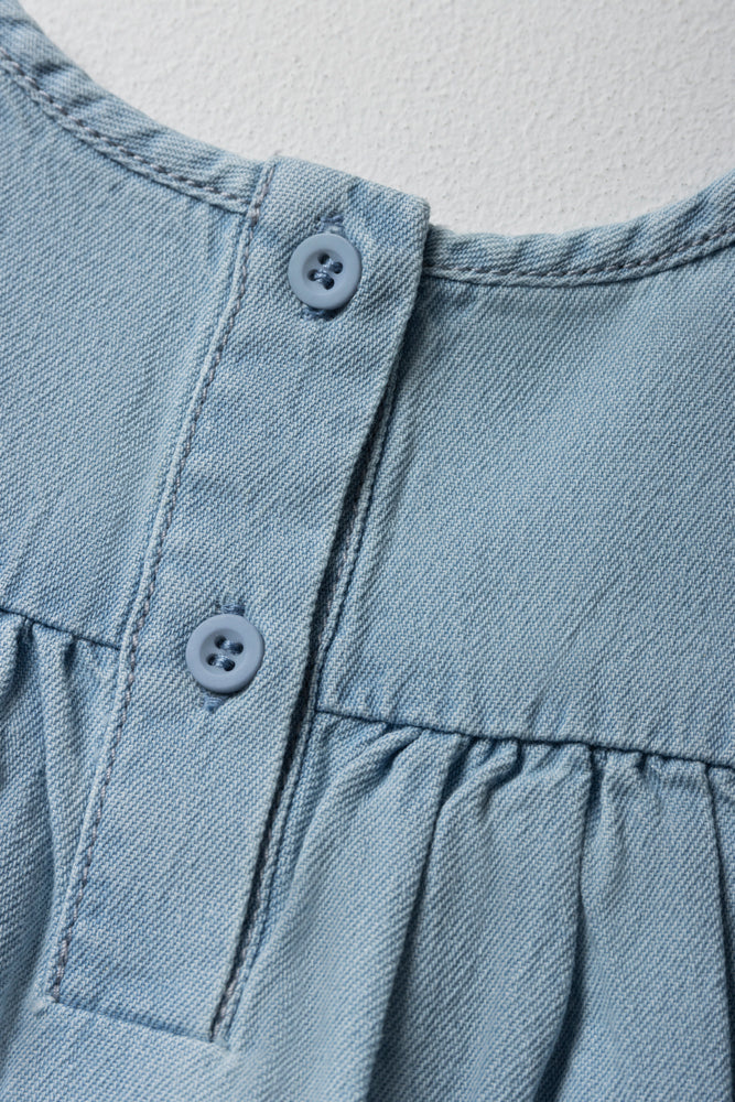 A-Line Denim Dress Blue (3)