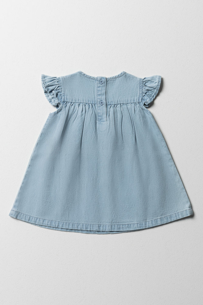 A-Line Denim Dress Blue (4)