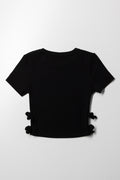 Rib Top With Cut Out Detail Black (2)