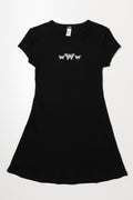 Butterfly Skater Dress Black