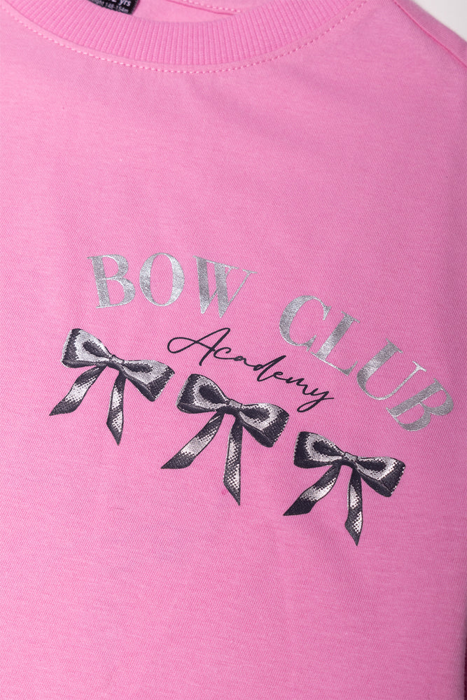 Oversized Bows T-Shirt Pink