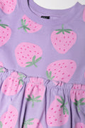 Strawberry Short Sleeve Dress Purple (1)