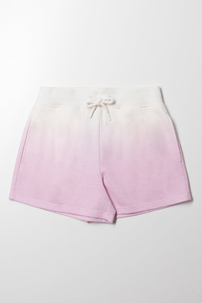 Ombre Knit Shorts Pink