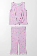 Flare Pants Set Purple