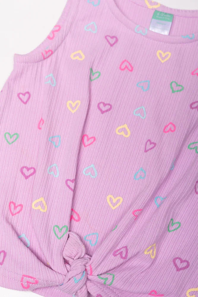 Flare Pants Set Purple (1)
