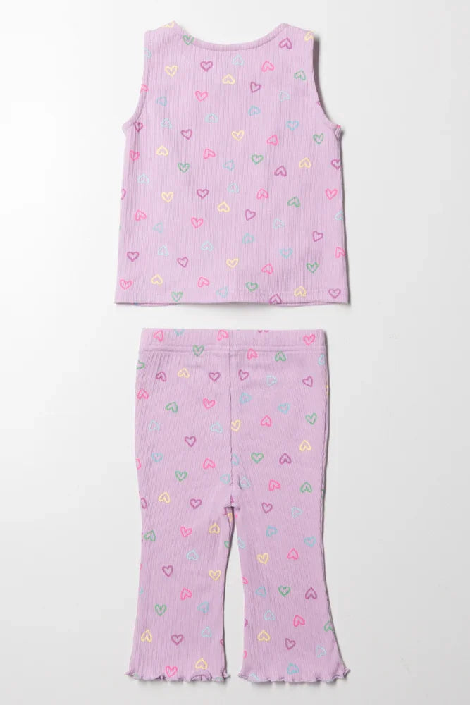 Flare Pants Set Purple (3)