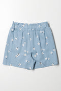 Floral Shorts Light Blue (2)
