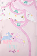 3 Pack Short Sleeve Bodyvests Pink (1)